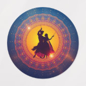 Étiquettes Navratri - Un Festival de Dévotion et de Danse (Design 1)