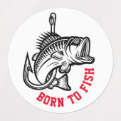 Étiquettes Né au poisson (Design 1)