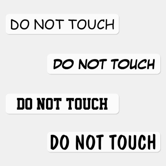 Étiquettes Ne pas toucher (Groupe)