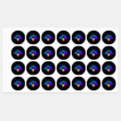 Étiquettes Neon Firefly sur noir (Feuille)