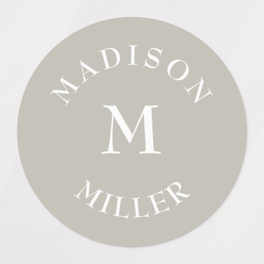 Étiquettes Neutral Beige Waterproof Daycare Baby Bottle (Design 1)