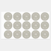 Étiquettes Neutral Beige Waterproof Daycare Baby Bottle (Feuille)