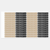 Étiquettes Neutre rustique Nom étanche (Feuille)