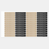 Étiquettes neutres texturées Kraft & tableau noir (Feuille)