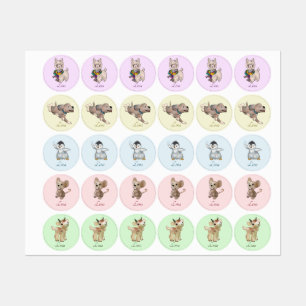 Étiquettes niedliche tiere