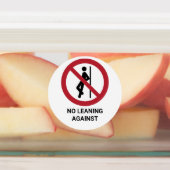 Étiquettes No Leaning Against, Panneau d'interdiction (Apposé)