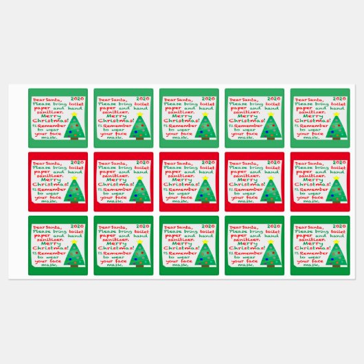 Étiquettes Noël 2020 en mémoire (Feuille)