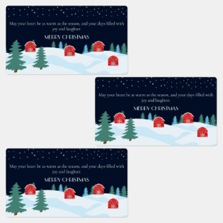 Étiquettes Noël blanc rustique