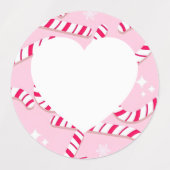 Étiquettes Noël Canne de Bonbons  (Design 1)
