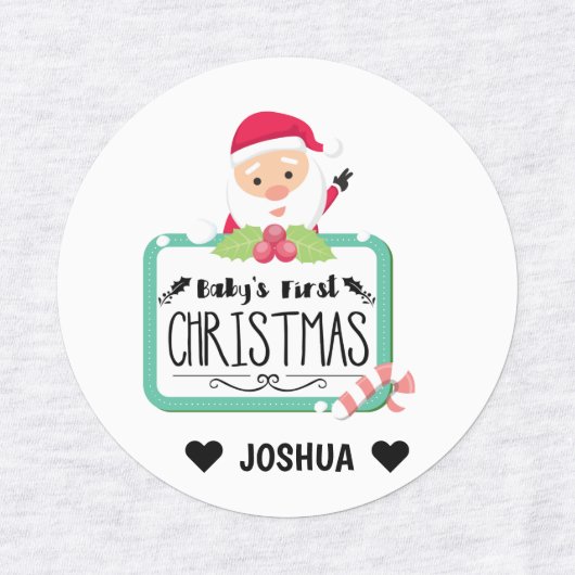 Étiquettes Noël des bébés (Design 1)