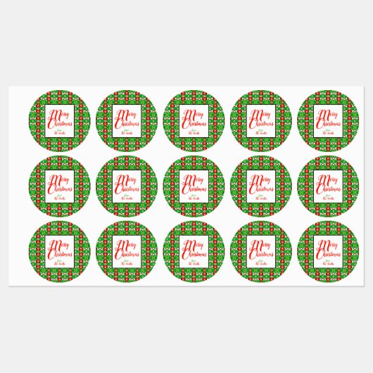 Étiquettes Noël saint (Feuille)