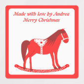Étiquettes Noël scandinave Cheval Rocse Custom (Design 1)