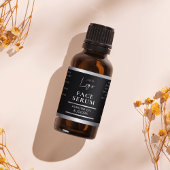 Étiquettes Noir Argent 1 OZ 30ml Flacon Cosmétique Étanche