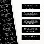 Étiquettes Noir classique ou n'importe quel numéro de nom de