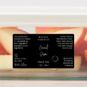 Étiquettes Noir moderne 1 OZ Bouteille à goutte étanche (Apposé)