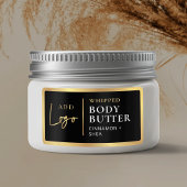 Étiquettes Noir moderne Logo Boîtier Beurre Jar imperméable