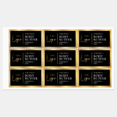 Étiquettes Noir moderne Logo Boîtier Beurre Jar imperméable (Feuille)