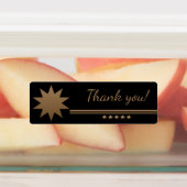 Étiquettes noires de texte doré 5 étoiles avec men (Apposé)