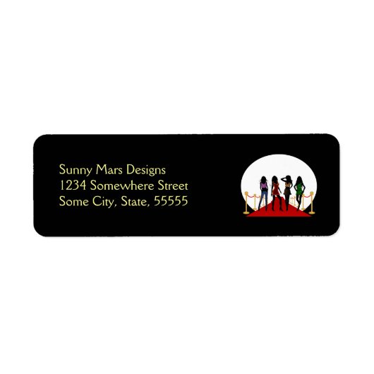Étiquettes noirs faits sur commande de tapis rouge (Devant)