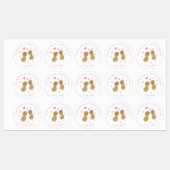 Étiquettes Noix Sur L'Autre Élégant Mariage Rose Favoriser (Feuille)