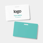 Étiquettes Nom Badges Turquoise (Avant & arrière)