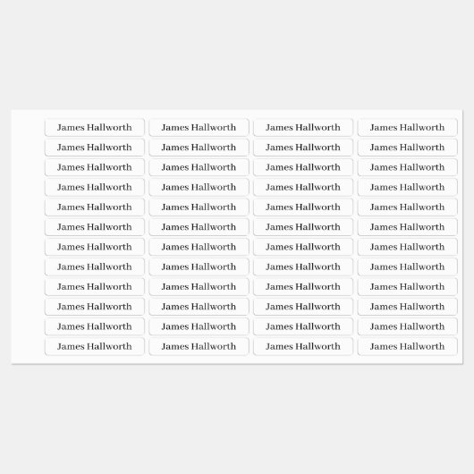 Étiquettes Nom classique simple Texte modifiable étanche (Feuille)