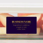 Étiquettes Nom commercial ou salutation Dark Purple & Gold (Apposé)