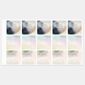 Étiquettes Nom d'aquarelle moderne (Feuille)