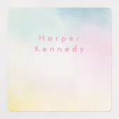 Étiquettes Nom d'aquarelle moderne (Design 2)