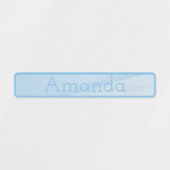 Étiquettes Nom de code couleur bleu pastel orange mou (Design 1)