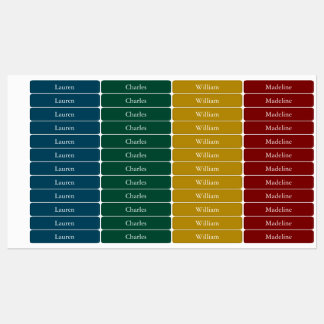 Étiquettes Nom de couleur d'arbre de Noël sombre et coloré vi