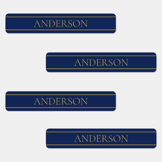 Étiquettes Nom de famille ou nom commercial Marine Blue & Gol (Groupe)