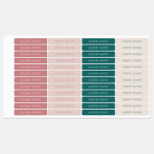 Étiquettes Nom de Jade Dusty Rose (Feuille)
