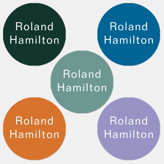 Étiquettes Nom de l'école moderne colorée (Groupe)