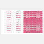 Étiquettes Nom de l'école pour fille rose (Feuille)