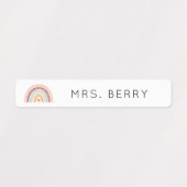 Étiquettes Nom de l'enseignant Rainbow moderne (Design 1)