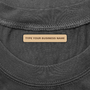 Étiquettes Nom de l'entreprise sur le fer rectangle Brown cla