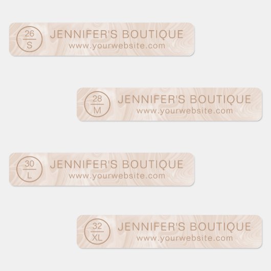 Étiquettes Nom de l'entreprise Taille des vêtements Balises M (Groupe)