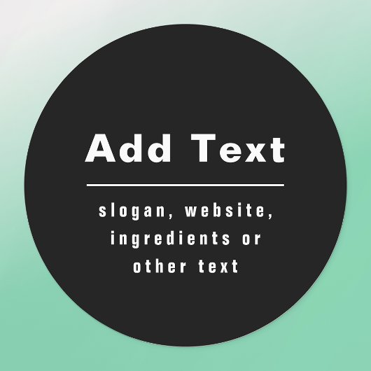 Étiquettes Nom de marque modifiable cool | Black White Waterp