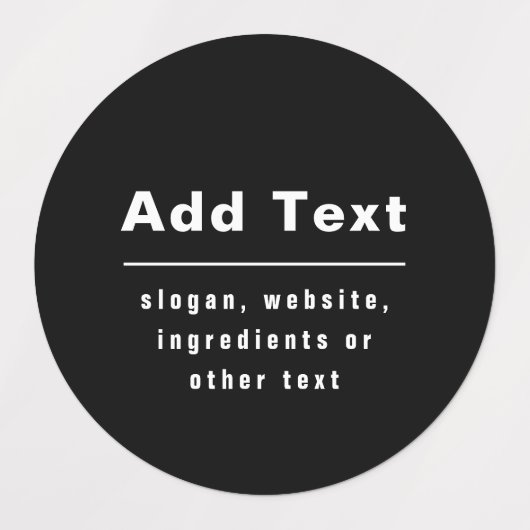 Étiquettes Nom de marque modifiable cool | Black White Waterp (Design 1)