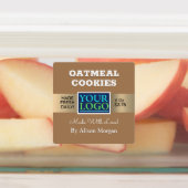 Étiquettes Nom de produit DIY, Info logo photo, Tan étanche (Apposé)