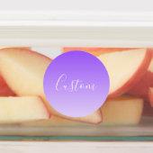 Étiquettes Nom de script cursif & ombre violet clair modifiab (Apposé)