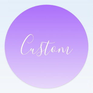 Étiquettes Nom de script cursif & ombre violet clair modifiab