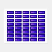 Étiquettes Nom de script élégant moderne & Monogram Ombre Pur (Feuille)