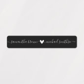 Étiquettes Nom de signature simple Élégant noir (Design 2)