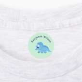 Étiquettes Nom d'enfant personnalisé Cute Dinosaur (Apposé)