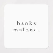 Étiquettes Nom d'enfant simple Vêtements imperméables (Design 1)