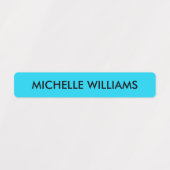 ÉTIQUETTES NOM D'ENFANTS VERT PURPLE EN ARGENT BLEU DE COULEU (Design 1)