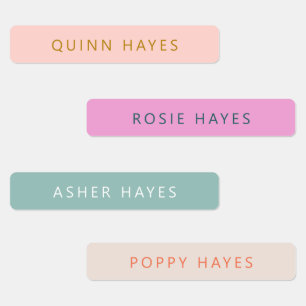 Étiquettes Nom des couleurs du Boho amusant