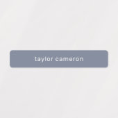 Étiquettes Nom des enfants sur adhésif gris (Design 2)